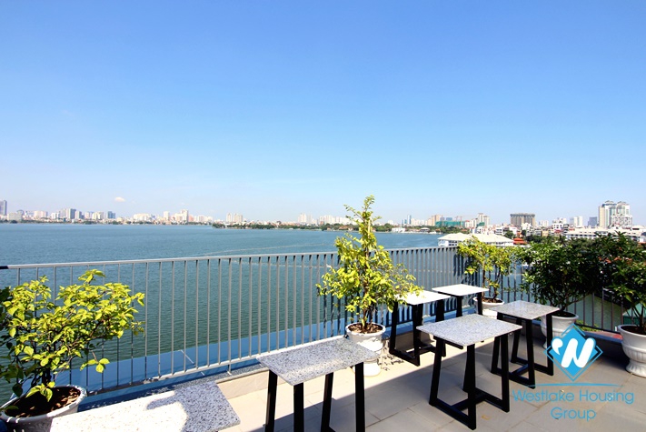 Stunning top floor one bedroom apartment for rent in Yen Phu village 